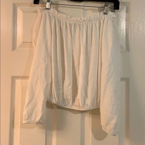 white off the shoulder brandy top